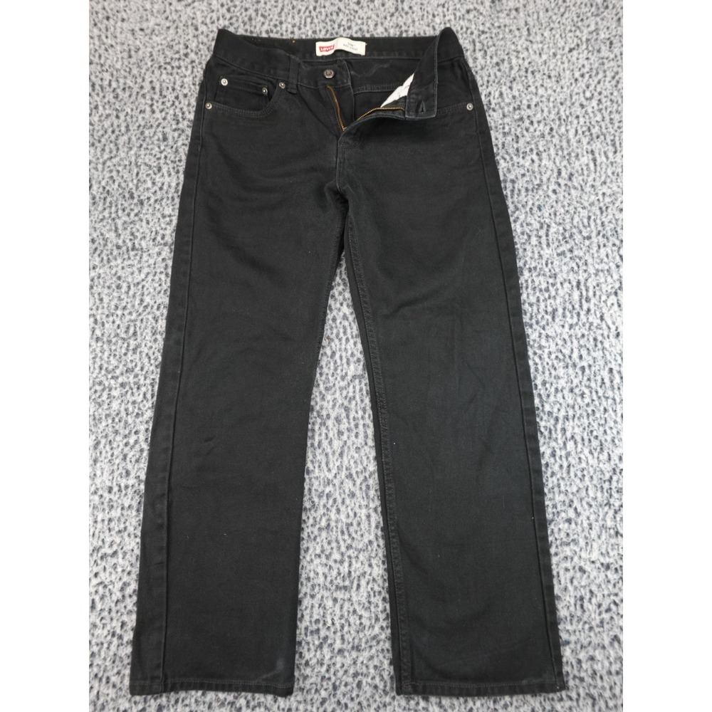 Levis 550 Relaxed Fit Tapered Leg Jeans Mens Black Denim‎ 5-Pocket Pant 28x28
